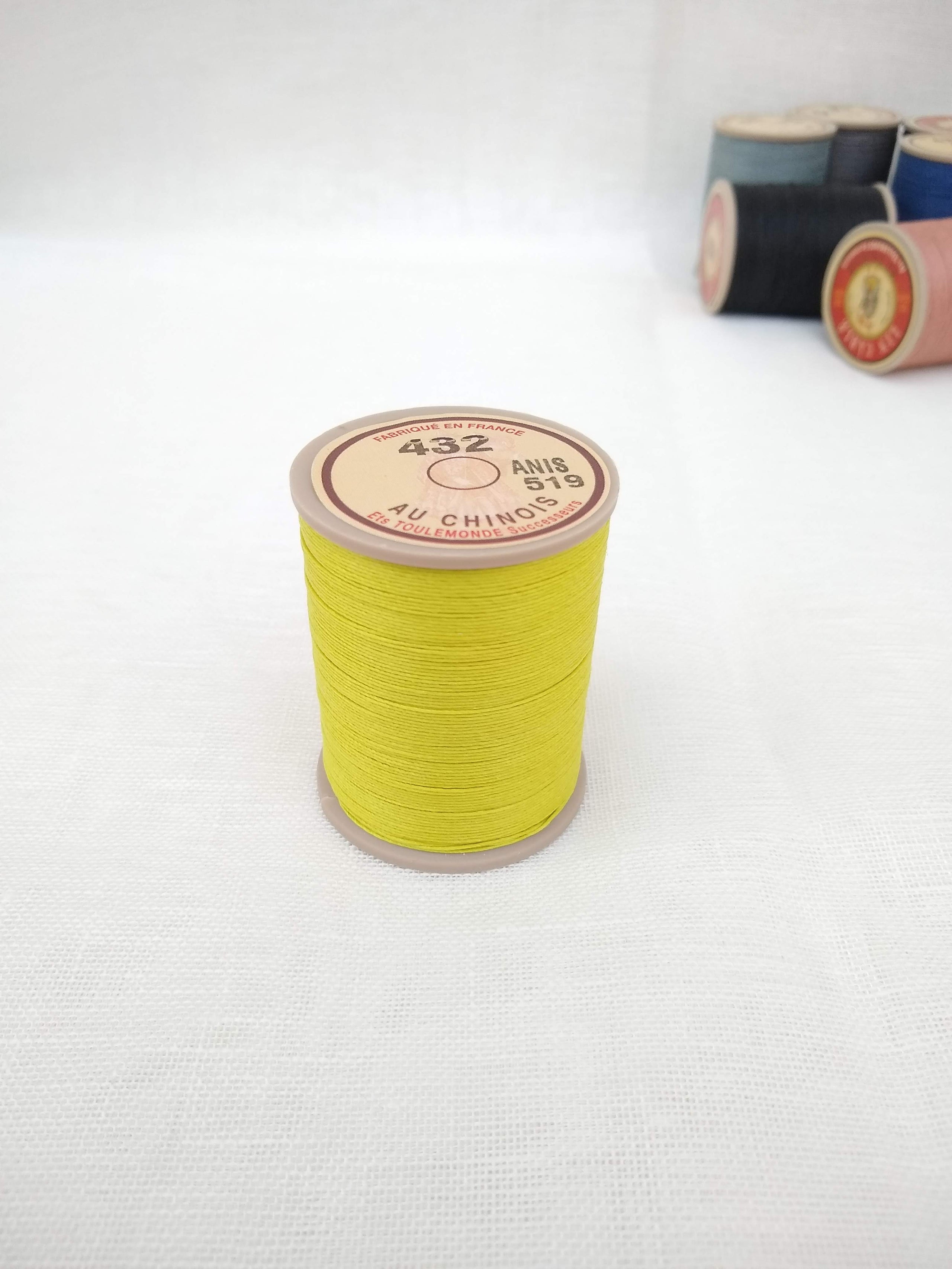 Fil au Chinois No.432 Waxed Lin Cable Leather craft Linen Thread 0.63mm  spool